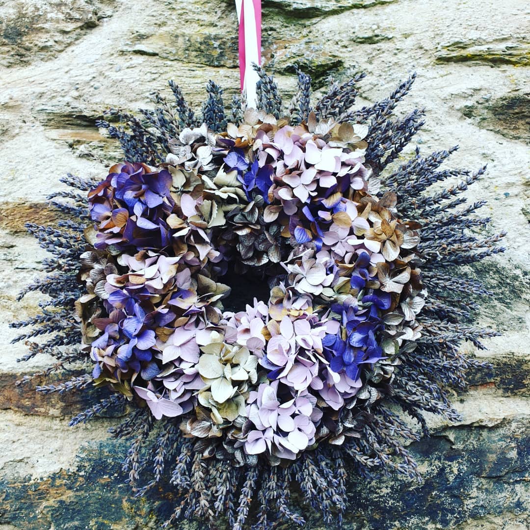 wreath making at Wexford lavender farm