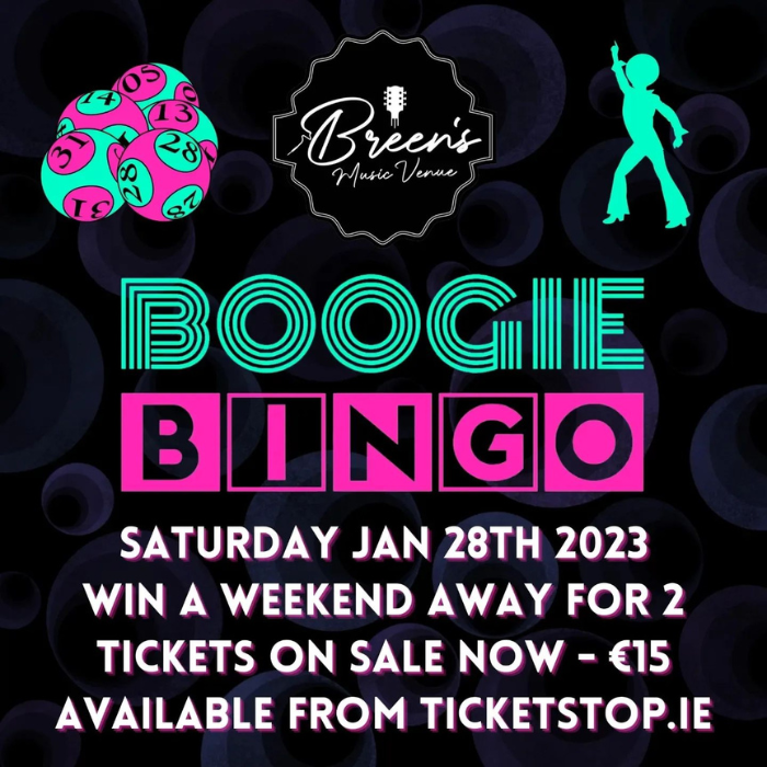 Boogie Bingo Breens Bar going out in gorey