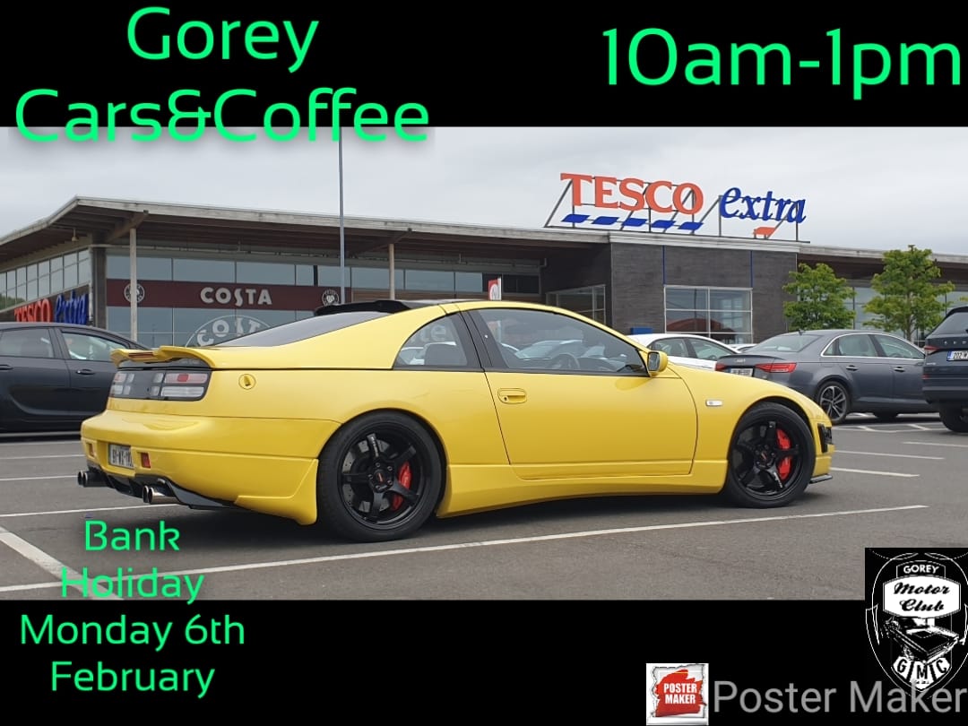 Bank Holiday Feb Gorey cars and coffee