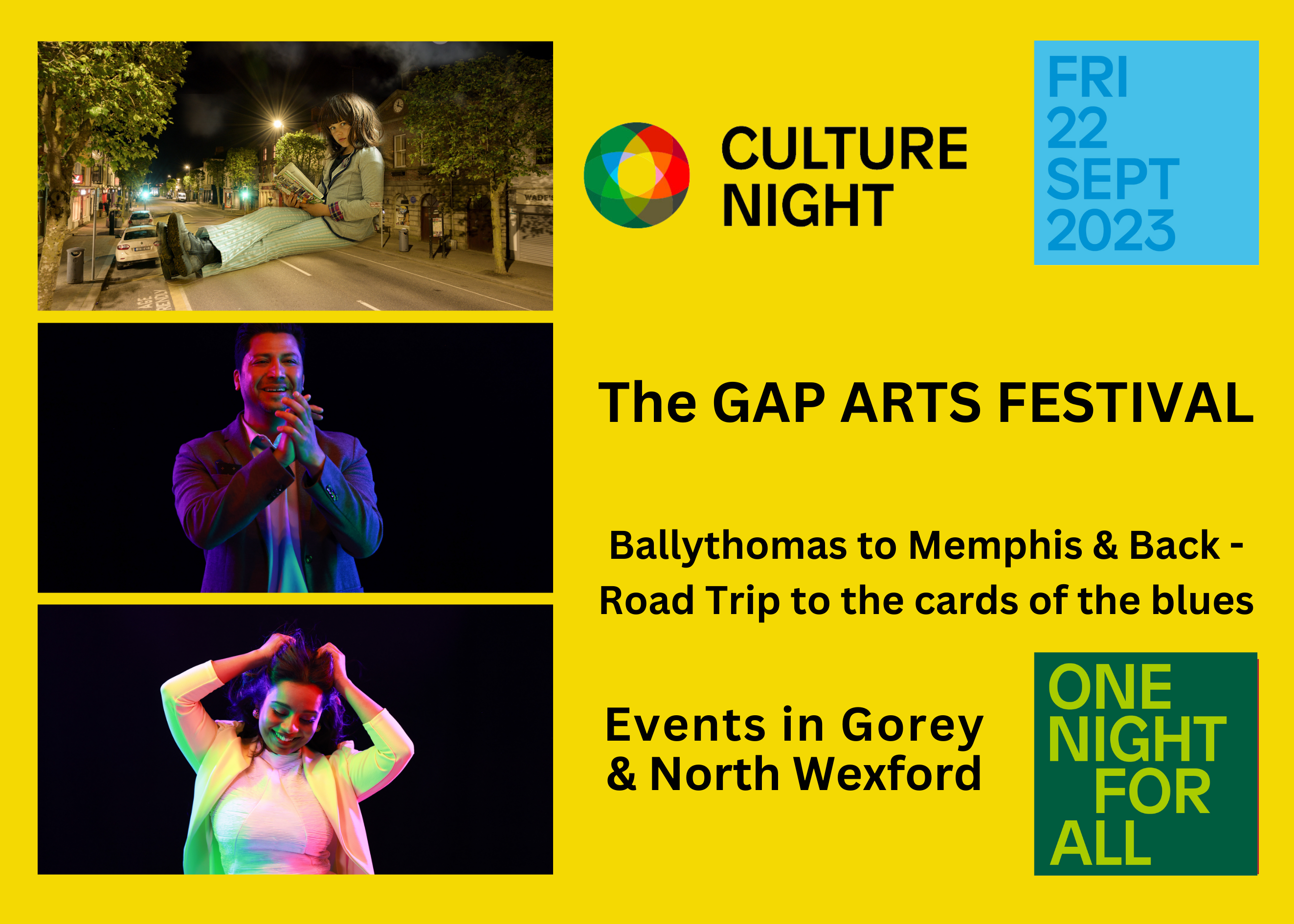 Culture Night 2023 - The Gap Arts Festival Ballythomas to Memphis