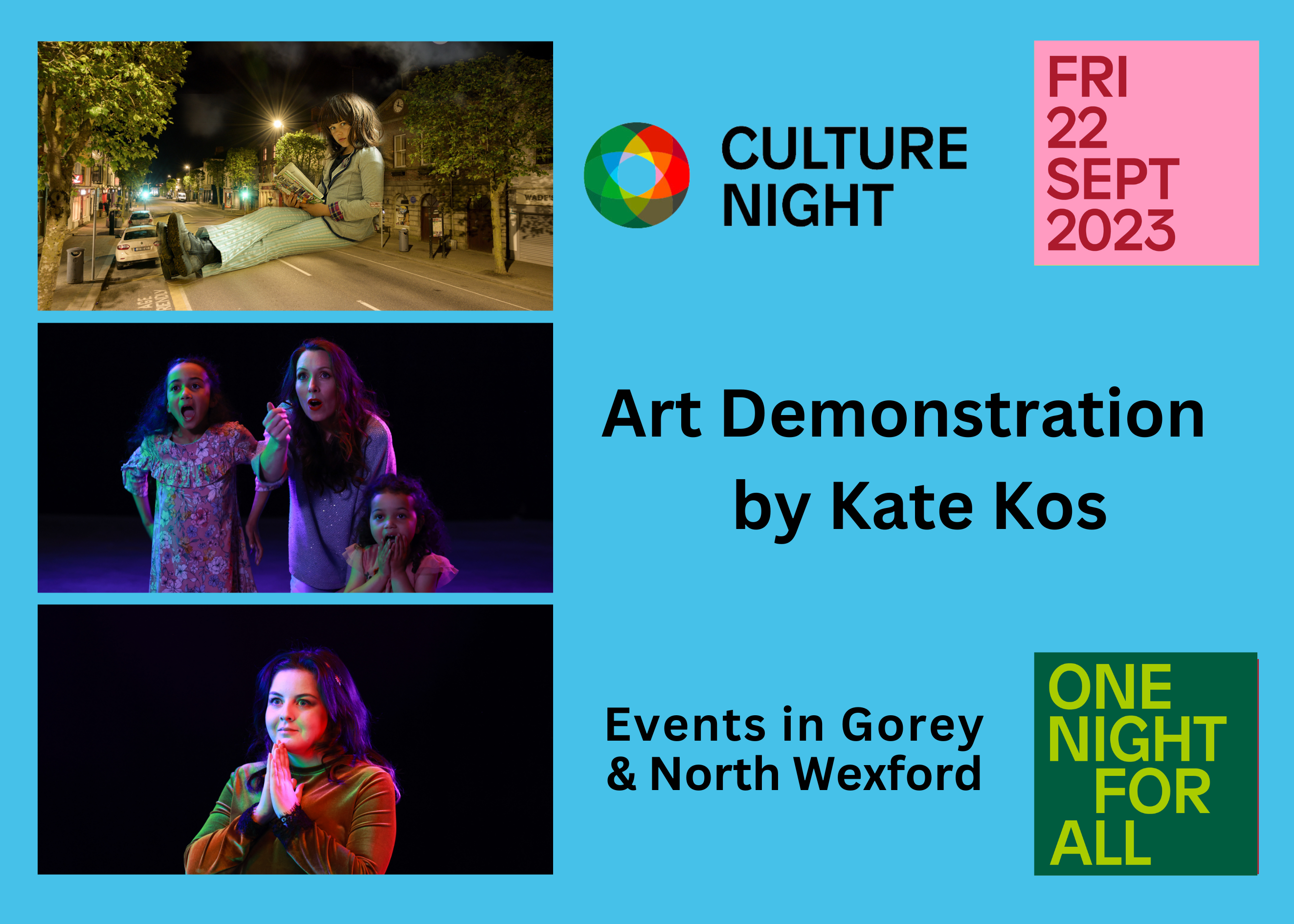 Culture Night 2023 - art demonstration by kate kos