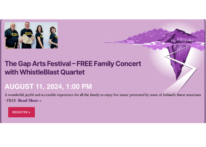 GAP Arts Festival FREE Family Concert with WhistleBlast Quartet